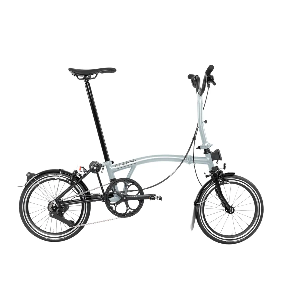 uPRISE Bikes Brompton M4L P Line Urban 2025 Folding Bike - Lunar Ice 50T | Price match, 365 day return s, 18-Month Warranty, Finance Available & Free UK Delivery
